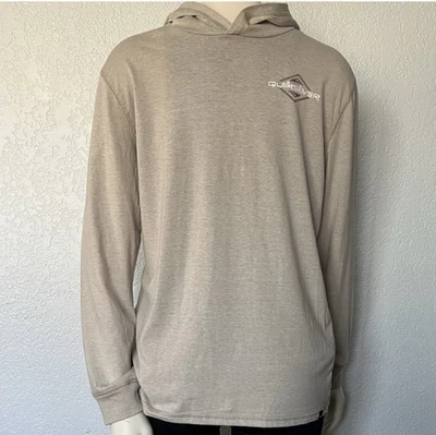 Camisa Quiksilver Niños Con Capucha Manga Larga Talla L 14/16 Taupe Gráfico Nueva Con Etiquetas Foto 1 de 4