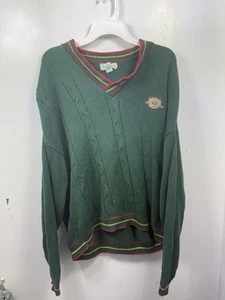 Medinah Country Club Sweater Knit Green Mens XL Retro Preppy Golf Vintage USA - Picture 1 of 6
