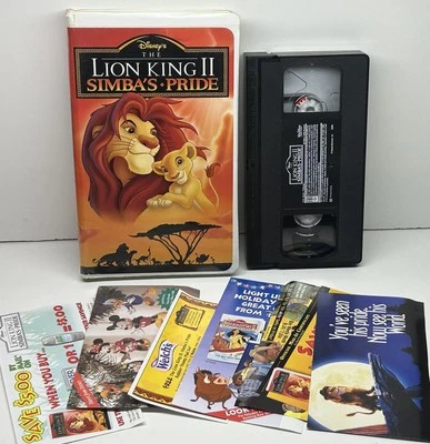 Lion King II Simba’s Pride VHS Disney Video Tape Sequel Inserts VTG Clamshell - Image 1 of 4