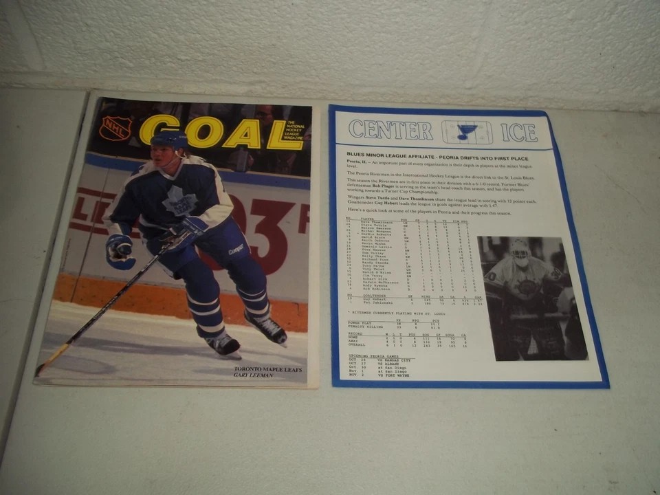 10/25/90 TORONTO MAPLE LEAFS VS ST LOUIS BLUES NHL HOCKEY PROGRAM - Image 1 of 2