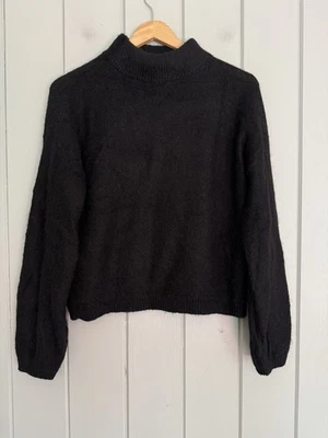 Banana Republic Sweater S Small Wool Alpaca Blend Black Mock Neck - Image 1 of 4