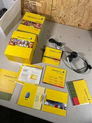 Rosetta Stone French Levels 1-5 Homeschool Set Complete w/ Headset & Materials - Image 1 of 4