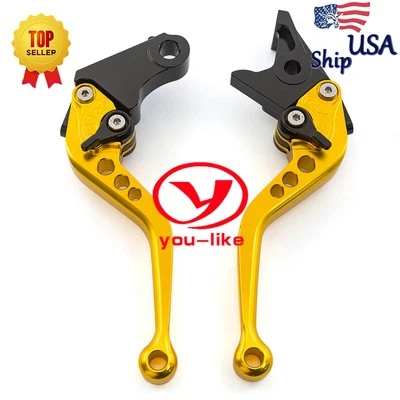 Palanca de freno de embrague corto CNC ajustada dorada para Honda CB1000R 2008-2016 2015 2014 Foto 1 de 4