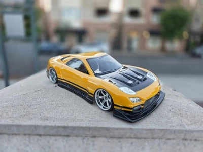 200mm 1/10 Custom Paint RX7 4Tec-2 drift DC10 HPI YD2 MST TT02 Body Only - Image 1 of 4