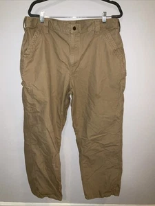 Carhartt Original Dungaree Fit Canvas Utility Work Pants Brown Men’s Size 40x32 - Picture 1 of 15