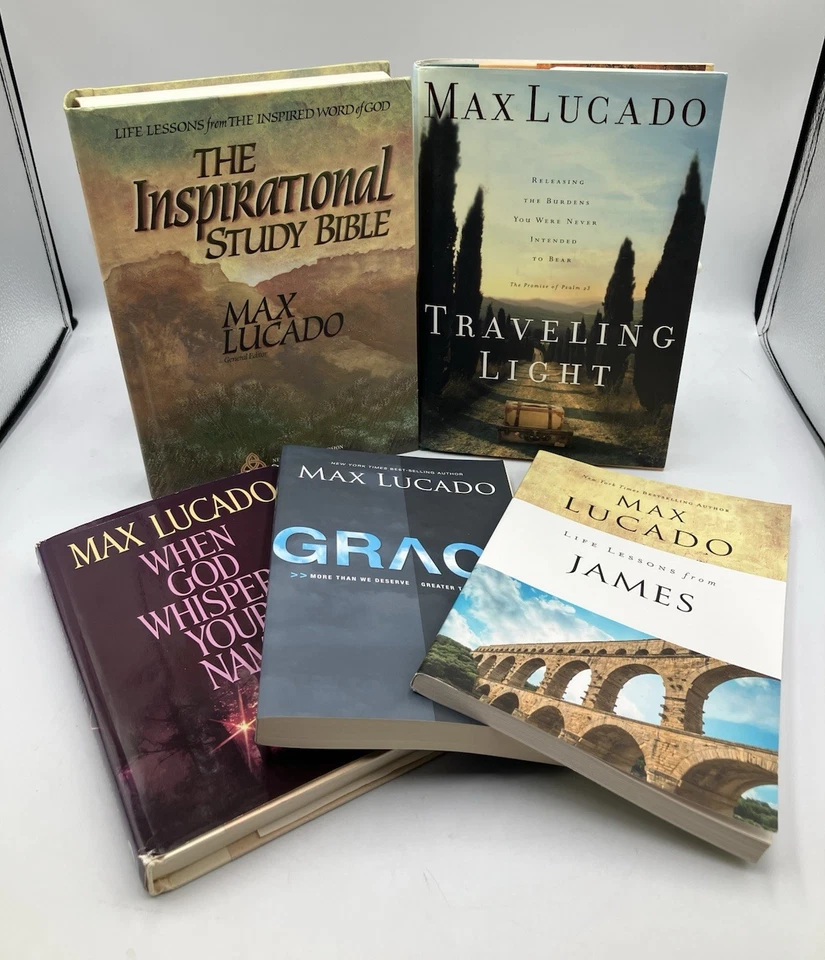 Max Lucado Lot of 5 Books 1 Signed Some Vintage Study Bible Christian Theology — 第 1/4 张图片