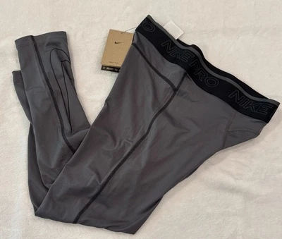 Nike Men's Pro 3/4 Tight Dri-Fit Pants Gray Size Large DD1919-068 - Image 1 of 4