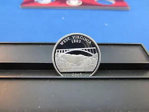 2005-s Silver West Virginia Quarter Deep Cameo Mirror Proof Upper Grading Ranges - Picture 1 of 3