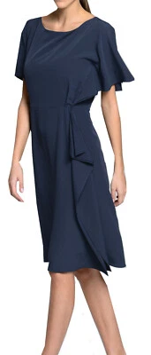 Alba Moda Kleid mit Volant navy Gr. 40 1018896510 - Bild 1 von 4