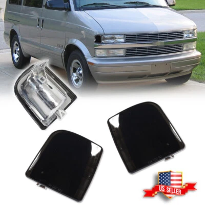 2X Smoked Black Lens Side Corner Lights For 1995-2005 Chevrolet Astro GMC Safari - Image 1 of 4