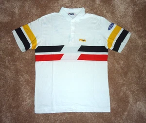 rare FILA BB Boris Becker Polo shirt 1988 Davis Cup Göteborg US M / D 50 vintage - Bild 1 von 7
