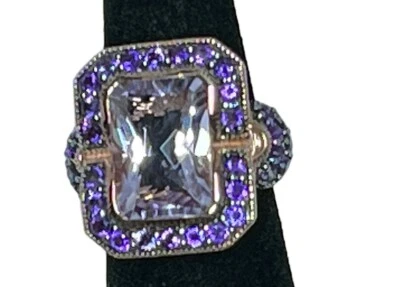 Anillo Sima K Amatista Rosa De Francia Amatista Oro Rosa Vermeil SS 7,03 CT Foto 1 de 4