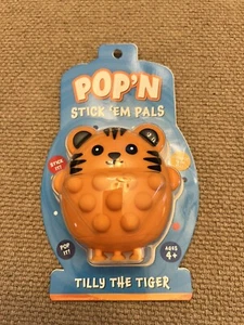 Tilly The Tiger POP'N STICK'EM PALS divertente fidget popper giocattolo animale NUOVO - Foto 1 di 2