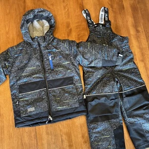 NWOT Kids Boys Nano Noruk Coat Bib Snow pants Snow Winter Ski Set Size 4 - Picture 1 of 16