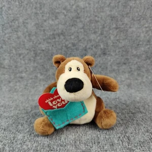 GUND Mini Goober Bear Plush I Love You Brown Teddy 6in Stuffed Animal Toy 14315 - Picture 1 of 13