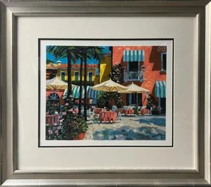 Howard Behrens Inn at Gardasee handsigniert limitierter Serigraph auf Papierkunst - Bild 1 von 1