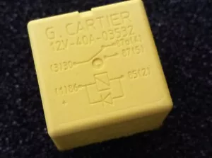 [1 pc] G.CARTIER relay 7700844253 12V 40A 03532 yellow relay for RENAULT - Picture 1 of 10