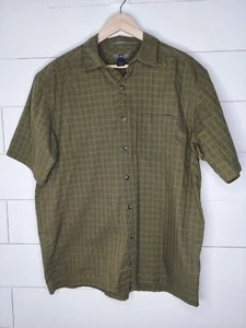 Men's REI Green & Yellow Button Up Collared Shirt Size Large - Picture 1 of 8