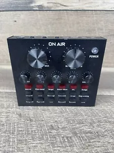 Tzumi ON AIR Black Bluetooth/Wired Audio Jacks Live Broadcast Wave Sound Mixer - Picture 1 of 7