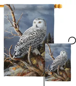 Superior Vantage Owl Birds Spring Garden House Yard Flag Banner - Picture 1 of 13