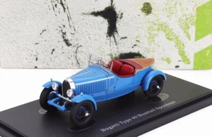 Bugatti Type 40 Boattail Speedster bleu - 1927 au 1/43 de AutoCult ATC01023 - Foto 1 di 5