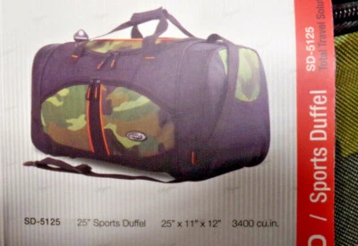 Bolsa de viaje Olympia 25" camuflaje resistente 3400 pulgadas cúbicas incluye correa de transporte nueva Foto 1 de 3