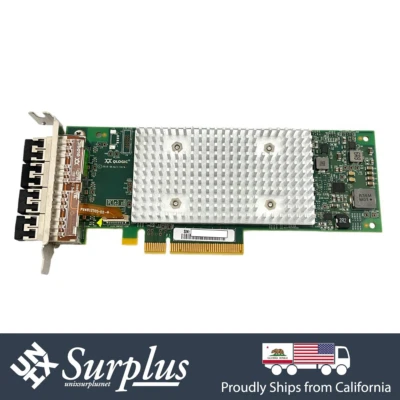 QLE2694L Qlogic 16GB FC Quad Port PCIe 3.0 x8 HBA Fiber Channel Adapter LOW - Image 1 of 4