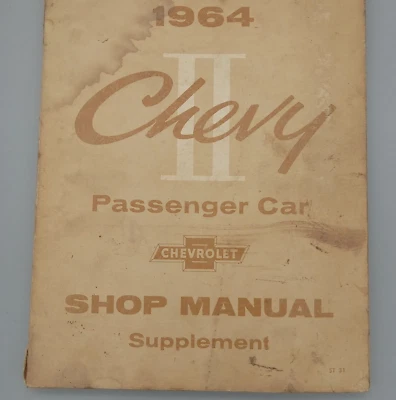 Chevrolet Chevy II 1964 coche de pasajeros manual de taller suplemento manual de concesionario OEM Foto 1 de 3