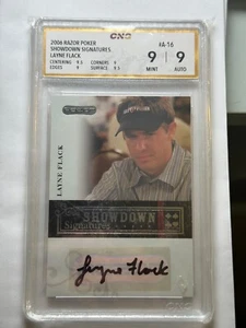 2006 Razor Poker Showdown Signatures Layne Flack #A-16 Auto POKER HOF Card - Picture 1 of 2