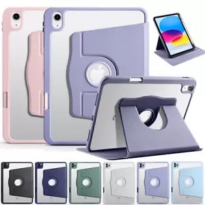 For iPad 5/6/7/8/9/10th Gen Air 4 5 360° Rotating Smart Case Leather Stand Cover - Picture 1 of 73
