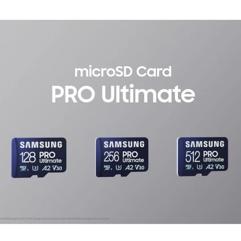 Samsung Pro Ultimate 128GB 256GB 512GB microSD microSDXC Memory Card C10 U3 A2 - Image 1 of 1