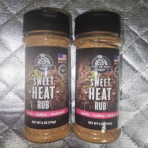 Pit Boss Sweet Heat Rub Garlic Coffee Molasses 6 Oz Lot Of 2 - Picture 1 of 1
