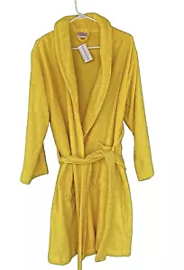 NWT Melsimo By Towelselections 100% Turkish Cotton Robe Size M Yellow Women - Picture 1 of 6