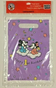 1st Birthday Party - 8 Party Treat Sacks Baby Mickey & Co NEW Loot, Favor Sacks - Picture 1 of 6