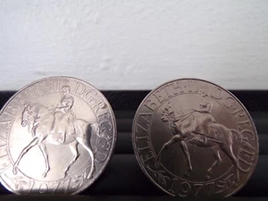 2 x 1977 Queen Elizabeth II Jubiläumsmünzen - Bild 1 von 3