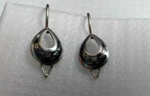 Vintage Soviet Kubachi Earrings Silver Stamp 875 Star gilding Women Fashion Ussr - Picture 1 of 10