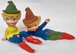 2 Vintage Pixie Elfe handbemalte Keramik Figuren - unser eigener Import Japan - Bild 1 von 10