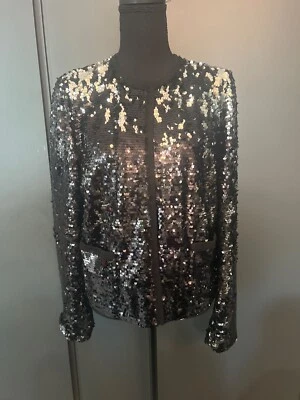 Chaqueta Dolce & Gabbana Negra Lentejuelas y Satén Adornada Negra Talla 44 Foto 1 de 4