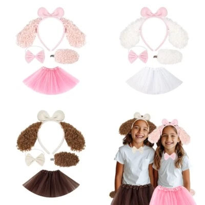 Dog Costumes Dog Ears Headband Tail Tutus Halloween Animal Fancy Costume Kit - Image 1 of 4