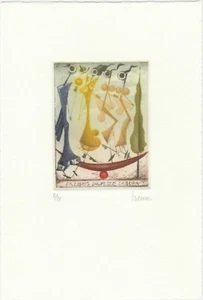 Exlibris - By Josef WERNER - For Peter Labuhn - Judgment of Paris - Signed-2003 - Imagen 1 de 1