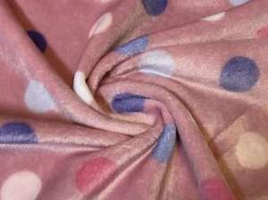 Tela De Forro Polar De Doble Cara MULTI PUNTOS ROSA - Imagen 1 de 5