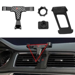 Carbon Fiber Pattern Style Phone Mount Holder Stand w/ AC Clip For 13-18 Audi Q3 - Picture 1 of 12