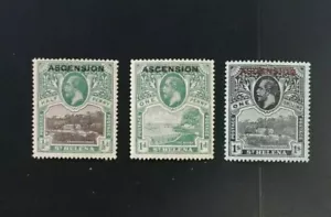 1922 ASCENSION ISLAND KGV Mint Hinged Stamps SET - Picture 1 of 2