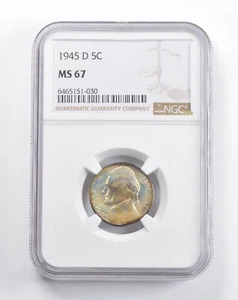 MS67 1945-D Jefferson Nickel NGC Pleasing Color *5667 - Picture 1 of 3