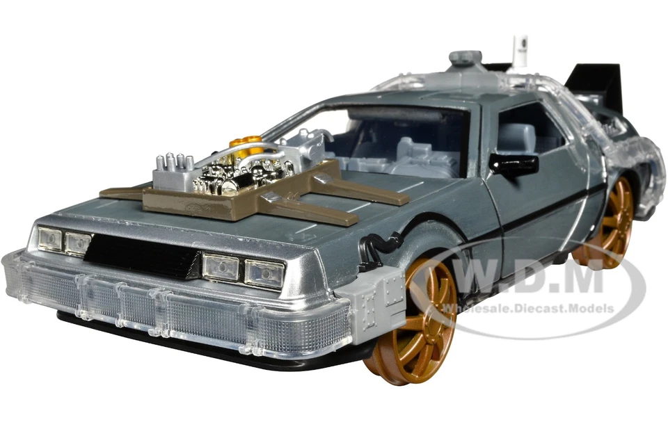 DELOREAN TIME MACHINE TRAIN VER. W/LIGHTS BACK TO THE FUTURE 3 1/24 JADA 34996