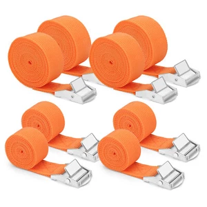 6.6ft/3.3ft Cargo Lashing Straps Adjustable Tie-Down Strap up to 550Lbs, 8pcs - Picture 1 of 7