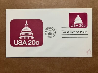 1981 20c Capitol Dome, stamped envelope U601 Andrews Cahet FDC  LE 121 / 500 - image 1 of 2