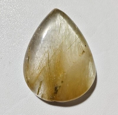 55.75 Cts Natural Rutilated Quartz Cabochon Gemstone 37.6x27.8x6.7 MM - Image 1 of 3
