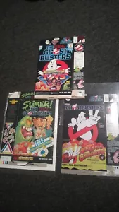 Ralston Real Ghostbusters Cereal Box Lot Of 3 Slimer Record Meet Ecto 1988 1989 - Picture 1 of 7