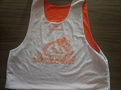 Camiseta deportiva rara Warrior Jock Breaker Lacrosse Club naranja/blanco #30 para hombre talla L/XL Foto 1 de 4